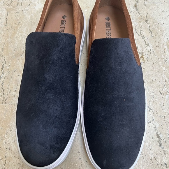 Brothers United Men's Leather Luxury Slip on Venetian Sneaker  Size 9 - Picture 2 of 6